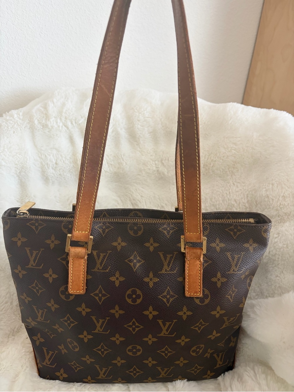 Louis Vuitton Monogram Cabas Piano Tote Shoulder Bag tote + COA